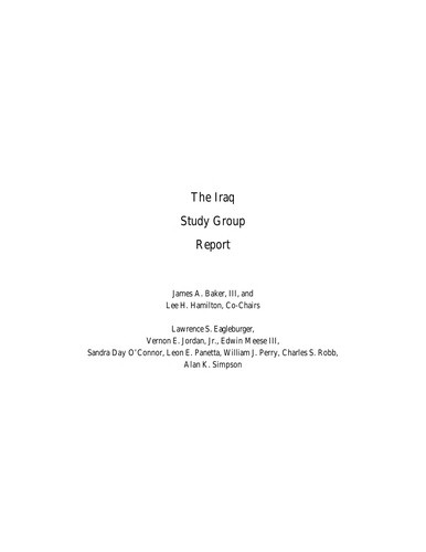 Cover of The Iraq Study Group Report