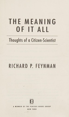 Cover of The Meaning of It All