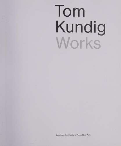 Cover of Tom Kundig: Working Title