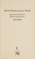 Cover of Birth Work as Care Work