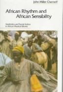 Cover of African rhythm and African sensibility