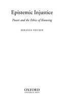 Cover of Epistemic Injustice