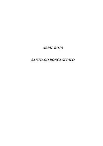 Cover of Abril rojo