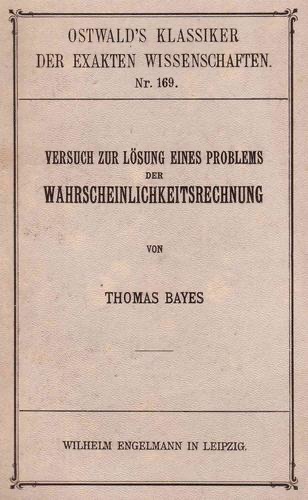 Cover of An Essay towards solving a Problem in the Doctrine of Chances