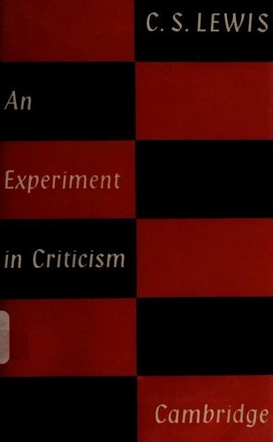 Cover of An Experiment in Criticism
