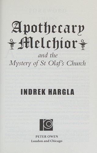 Cover of Apothecary Melchior and the Mystery of St Olaf's Church