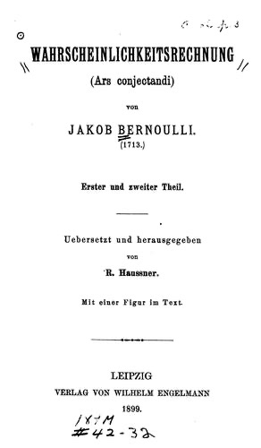 Cover of Ars Conjectandi