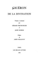 Cover of De Divinatione