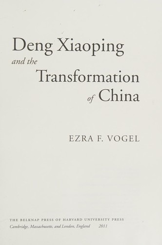 Cover of Deng Xiaoping and the Transformation of China