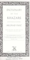 Cover of Dictionary of the Khazars