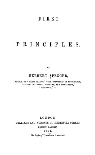 Cover of First Principles