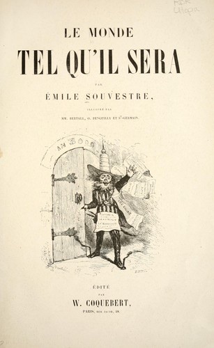 Cover of Le Monde tel qu'il sera
