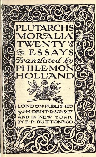 Cover of Moralia