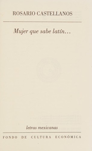 Cover of Mujer que sabe latín