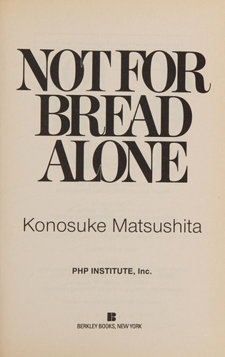 Cover of Not for Bread Alone