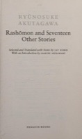 Cover of Rashomon and Seventeen Other Stories