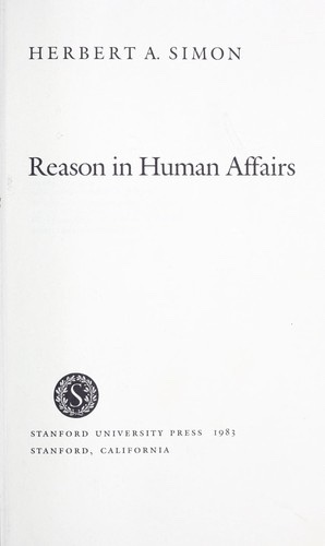 Cover of Reason in Human Affairs