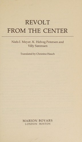 Cover of Revolt from the Center