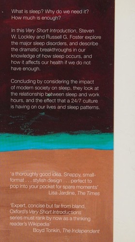 Cover of Sleep: A Very Short Introduction