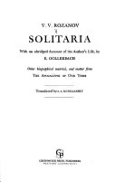 Cover of Solitaria