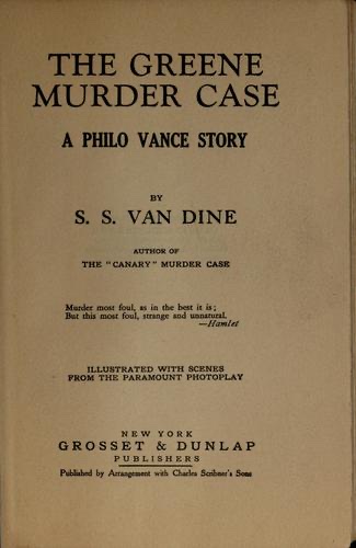 Cover of The Greene Murder Case