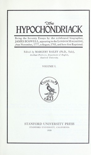 Cover of The Hypochondriack