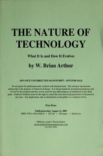 Cover of The Nature of Technology