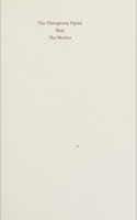 Cover of The Threepenny Opera